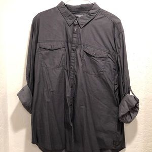 NWT Men’s Calvin Klein black Button down shirt XXL
